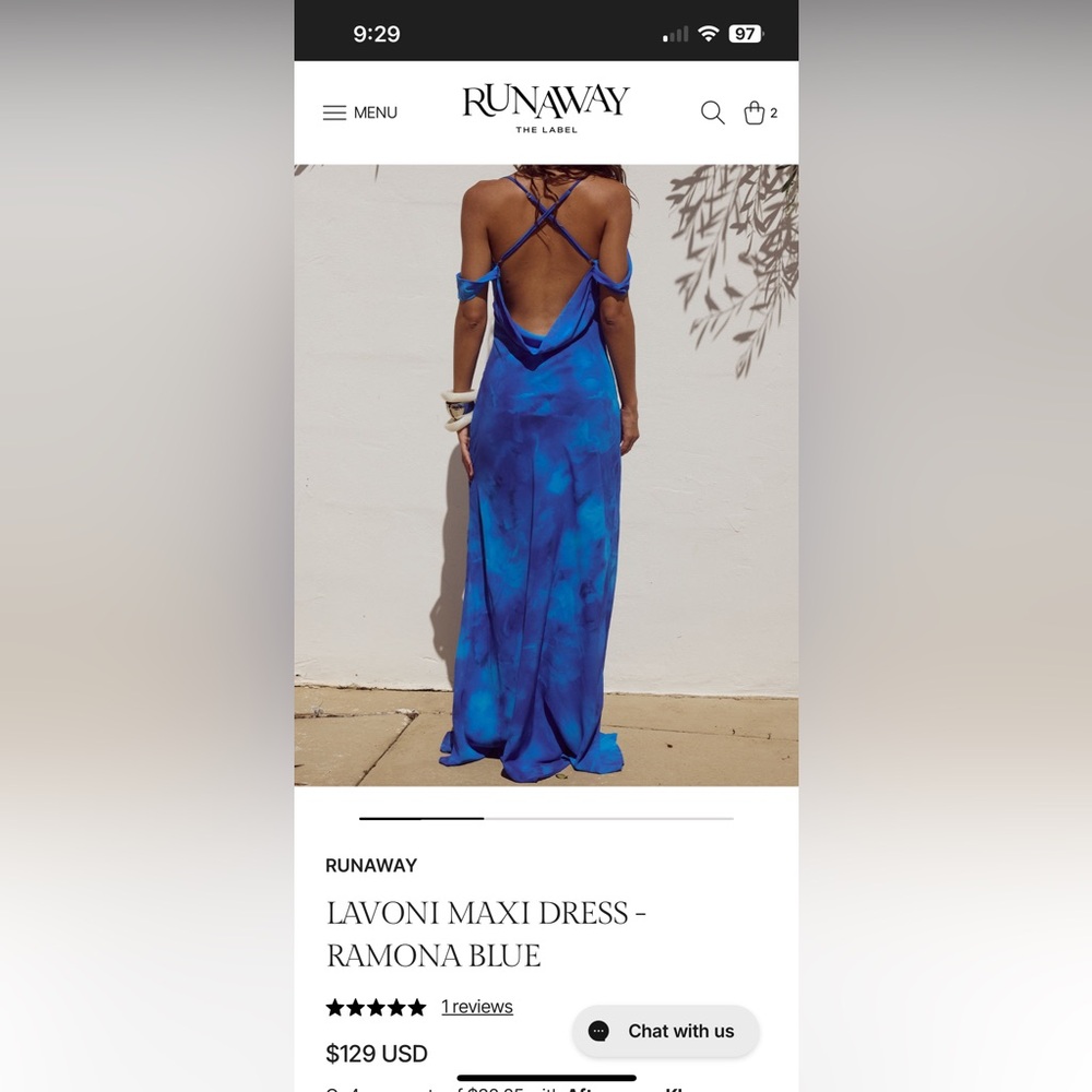 Elegant Blue Maxi Dress - Picture 3 of 4